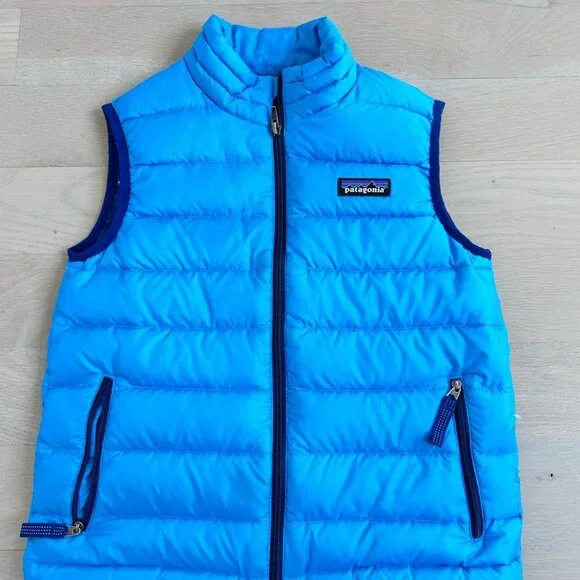 Patagonia Jackets Coats Boys Down Sweater Vest Blue Size Xs